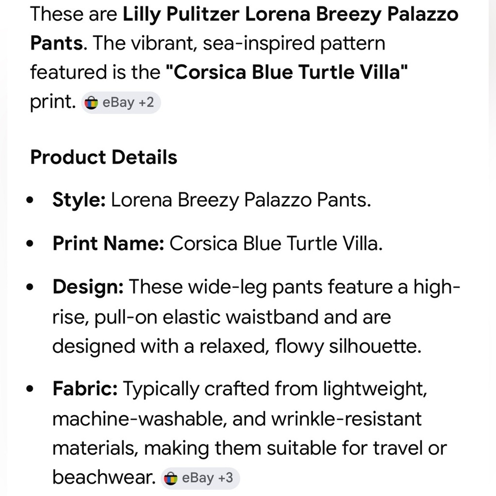 SOLD  Pulitzer Small Lorena Breezy Palazzo in  "Corsica Blue Turtle Villa" print - Picture 3 of 4